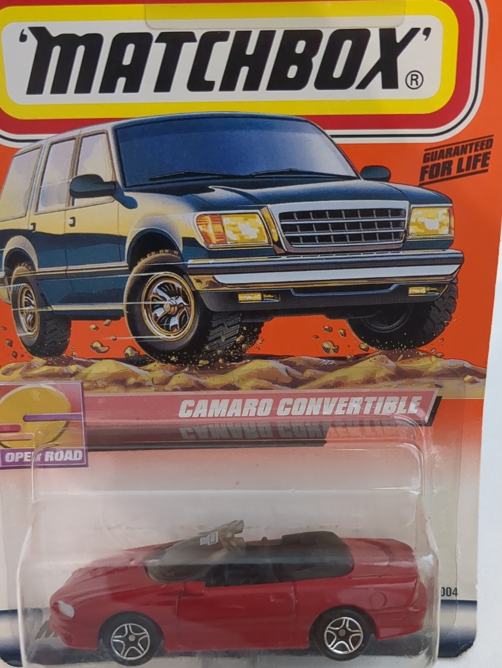 Matchbox Camaro Convertible Chevrolet Red #2/100 Open Road 1999